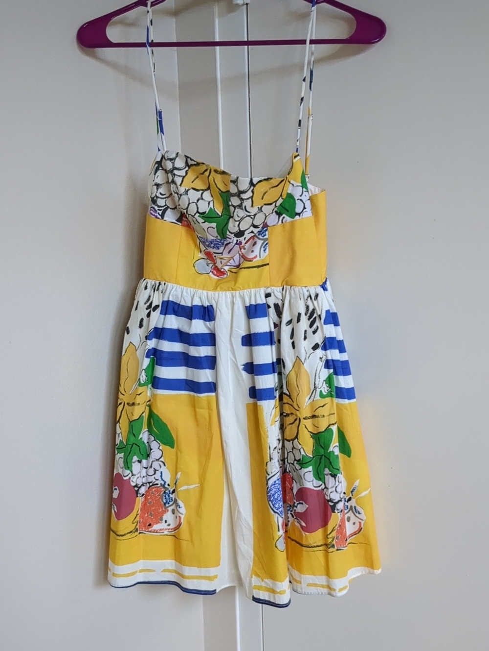 Zara Fruit Print Poplin Dress - Picture 3 of 4